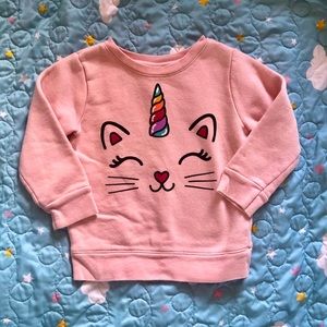 Toddler cat unicorn sweatshirt 🦄✨
